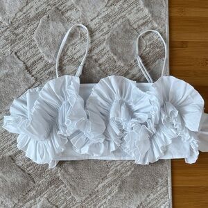 Ina Elegant White Smocked Top